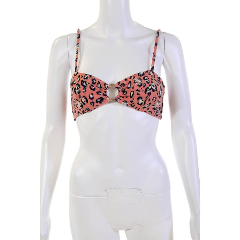 Suboo Women's Cora Ring Front Bralette Animal Print Swimsuit Top Size XS
